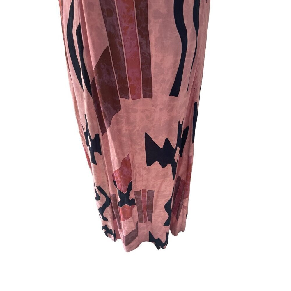 Ok Mike Vintage Womens Dress Size Large Pink Bali Tank Maxi Sleeveless - Picture 6 of 8